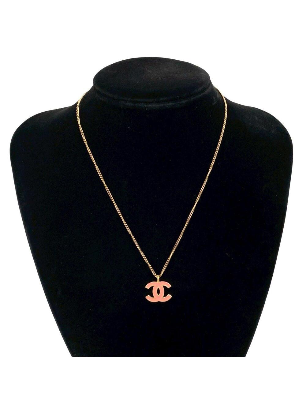 Chanel Cc Logo Pendant Necklace Metal #215794C10B
